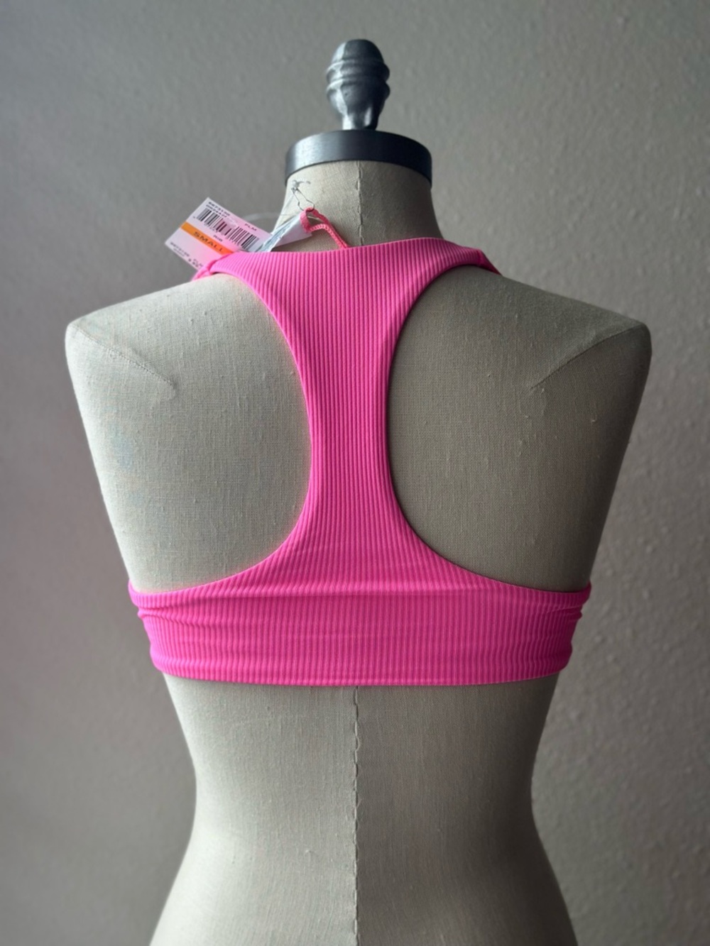 Summerful Women's Ribbed Pink V-Neck Racerback Bikini Set - Picture 7 of 7